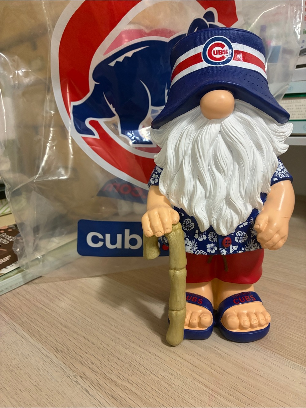 Chicago Cubs Bucket Hat Gnome Figurine